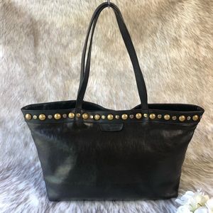 Gucci Black Tote with Gold Accents